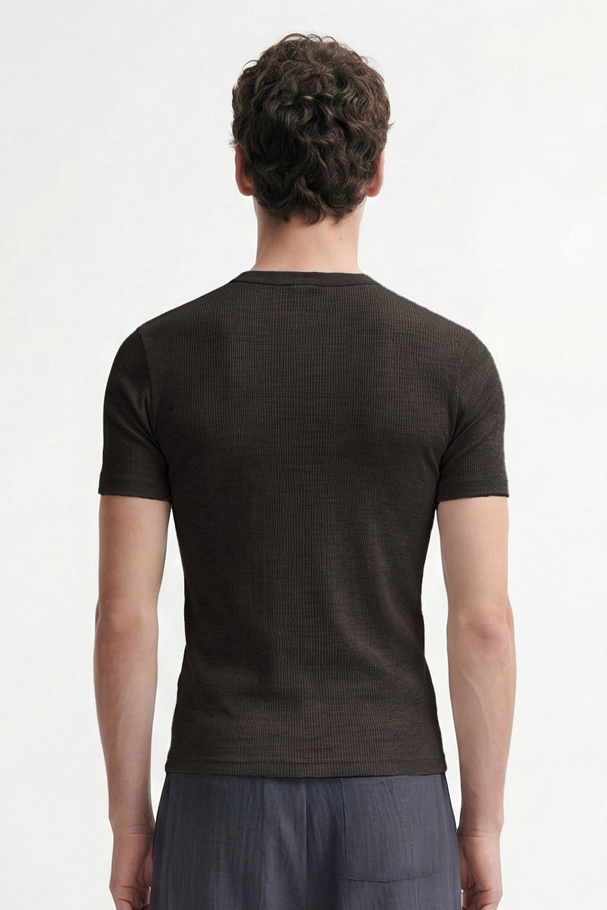 Antioch Kahve Dokulu Erkek T-Shirt