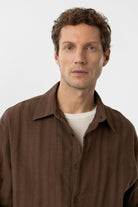 Antioch-Kahve Dokulu Jakarlı Pamuklu Erkek Gömlek-Gömlek-8-Milagron.com