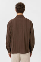 Antioch-Kahve Dokulu Jakarlı Pamuklu Erkek Gömlek-Gömlek-9-Milagron.com