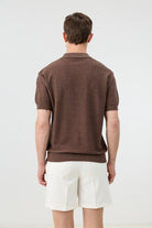 Antioch Kahve Dokulu Polo Yaka Triko Erkek T-Shirt