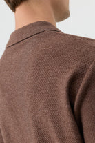 Antioch Kahve Dokulu Polo Yaka Triko Erkek T-Shirt