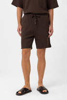 Antioch-Kahve Dokulu Relaxed Erkek Şort-Şort-1-Milagron.com