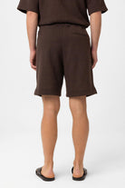 Antioch-Kahve Dokulu Relaxed Erkek Şort-Şort-5-Milagron.com