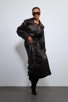 Antioch-Kahve Dokulu Suni Deri Trençkot-Trençkot-1-Milagron.com