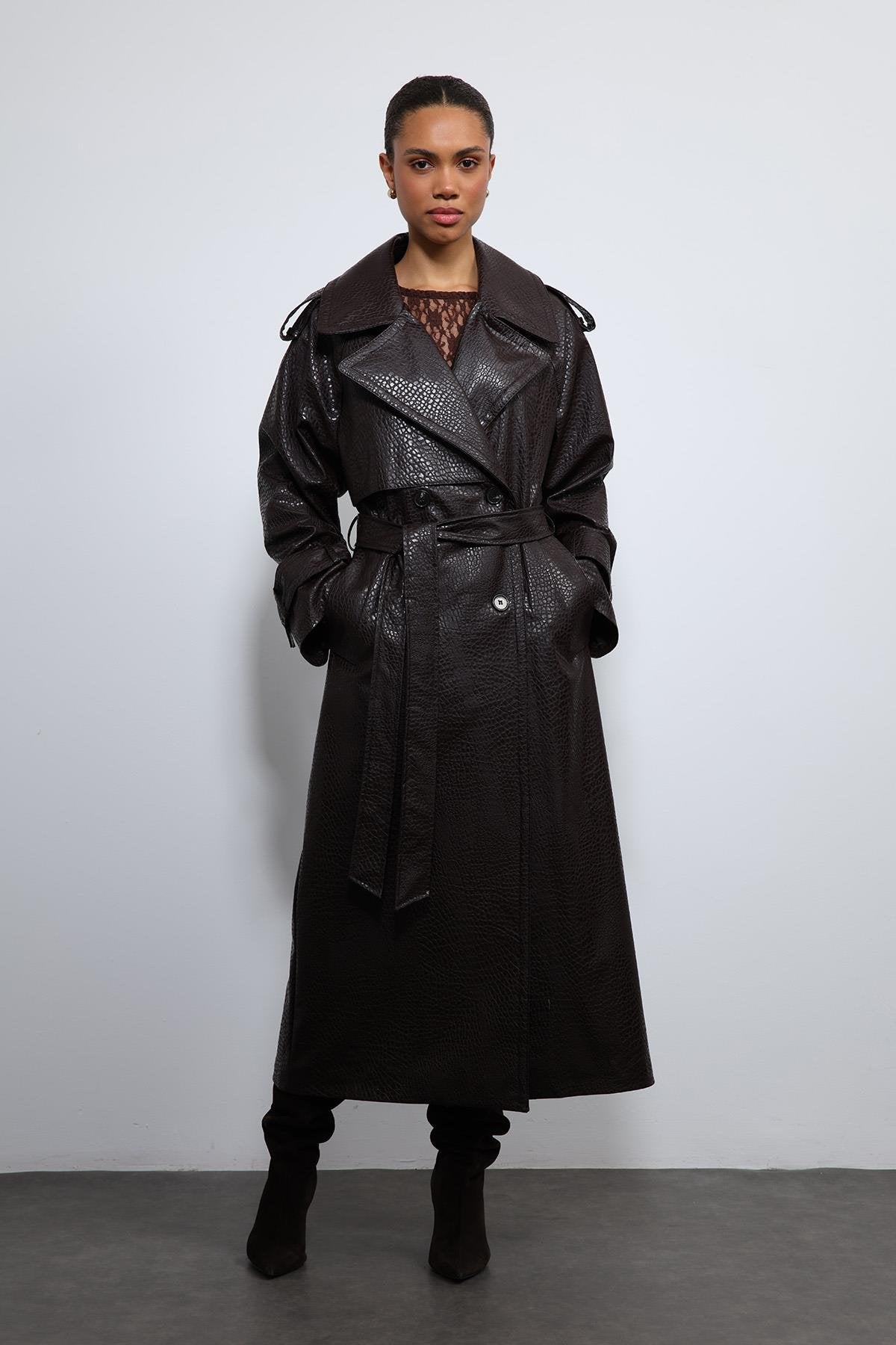 Antioch-Kahve Dokulu Suni Deri Trençkot-Trençkot-7-Milagron.com