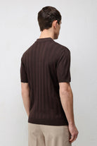 Antioch Kahve Dokulu Triko Erkek Polo T-Shirt
