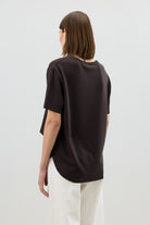 Antioch Kahve Dökümlü Kadın T-Shirt