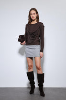 Antioch-Kahve Drapeli şal Detaylı Top-Top-2-Milagron.com