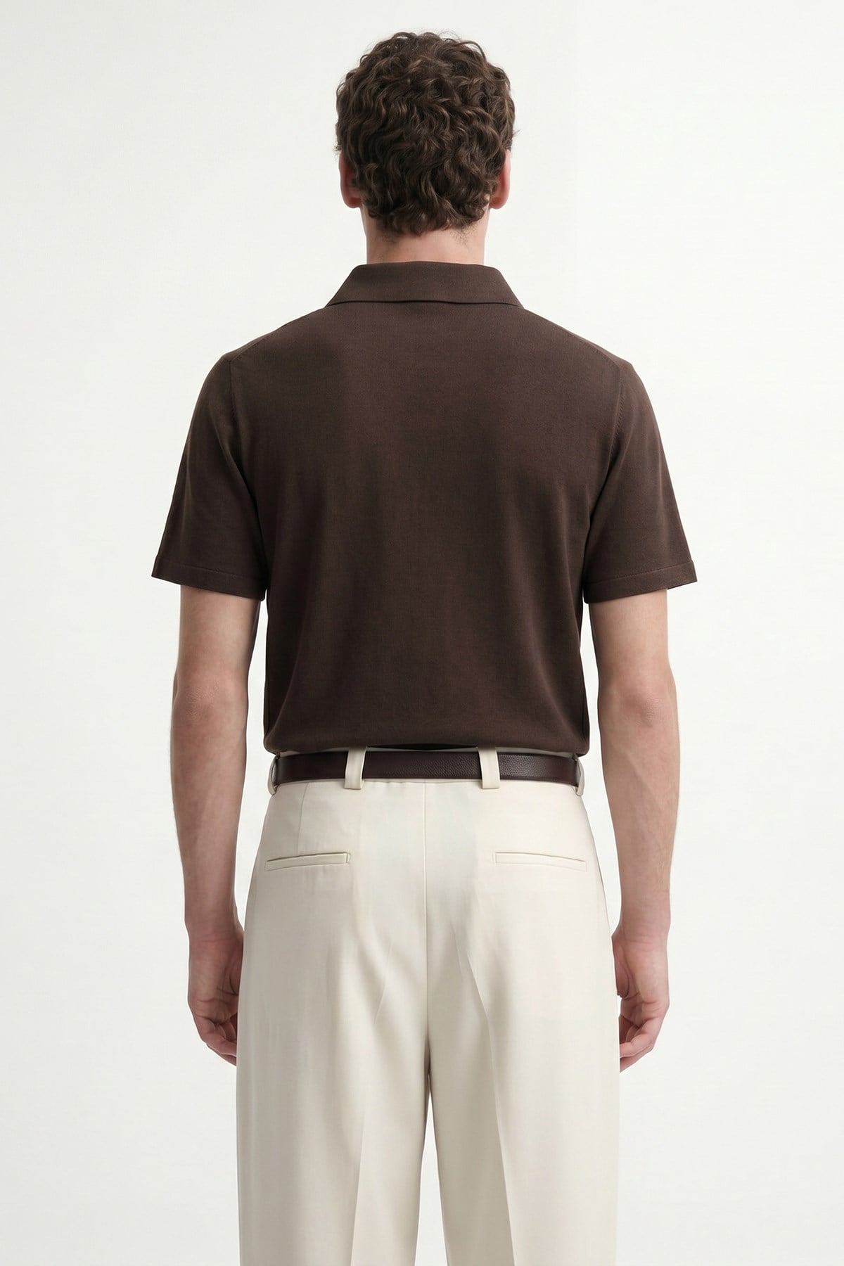 Antioch Kahve Düğmeli Polo Yaka Erkek T-Shirt - 3
