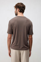 Antioch Kahve Düğmeli Yaka Erkek T-Shirt