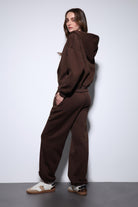 Antioch-Kahve Fermuarlı Kapüşanlı Kadın Sweatshirt-Sweatshirt-9-Milagron.com