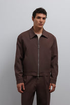 Antioch-Kahve Fermuarlı Mevsimlik Erkek Mont-Mont-1-Milagron.com