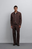 Antioch-Kahve Fermuarlı Mevsimlik Erkek Mont-Mont-4-Milagron.com