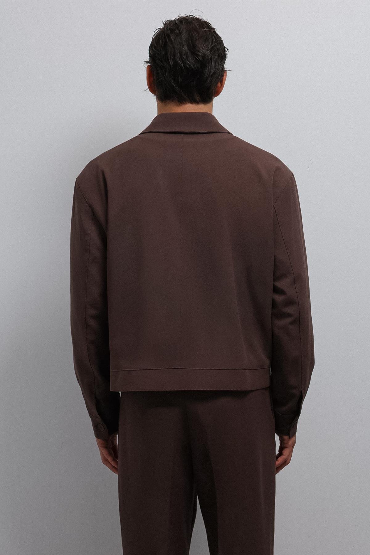 Antioch-Kahve Fermuarlı Mevsimlik Erkek Mont-Mont-6-Milagron.com