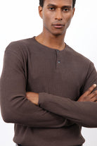 Antioch-Kahve Fitilli Düğmeli Yaka T Shirt-T-Shirt-5-Milagron.com