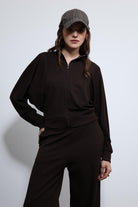 Antioch-Kahve Geniş Paça çizgili Eşofman Takım-Takım-6-Milagron.com