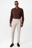 Antioch-Kahve Hakim Yaka Regular Fit Erkek Gömlek-Gömlek-2-Milagron.com