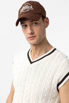 Antioch-Kahve İşlemeli Erkek Şapka-Şapka-1-Milagron.com