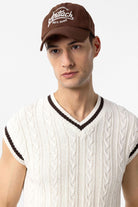 Antioch-Kahve İşlemeli Erkek Şapka-Şapka-3-Milagron.com