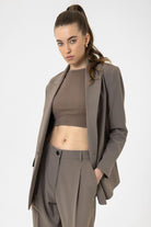 Antioch-Kahve Kadın Fitilli Crop Atlet-Atlet-5-Milagron.com