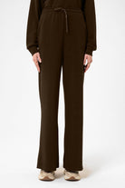 Antioch-Kahve Kadın İspanyol Paça Eşofman Takım-Alt - Üst Takım-5-Milagron.com