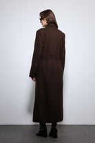 Antioch-Kahve Kadın Kuşaklı Kruvaze Kaban-Kaban-8-Milagron.com