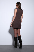 Antioch-Antioch Kahve Kadın Mini Elbise-Elbise-5-Milagron.com