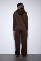 Antioch-Kahve Kapüşonlu Basic Kadın Sweatshirt-Sweatshirt-6-Milagron.com