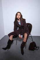 Antioch-Antioch Kahve Kemerli Kruvaze Kadın Kaban-Kaban-1-Milagron.com