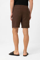 Antioch-Kahve Keten Karışımlı Erkek Şort-Şort-5-Milagron.com