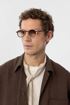 Antioch-Kahve Keten Karışımlı Relaxed Erkek Gömlek-Gömlek-10-Milagron.com