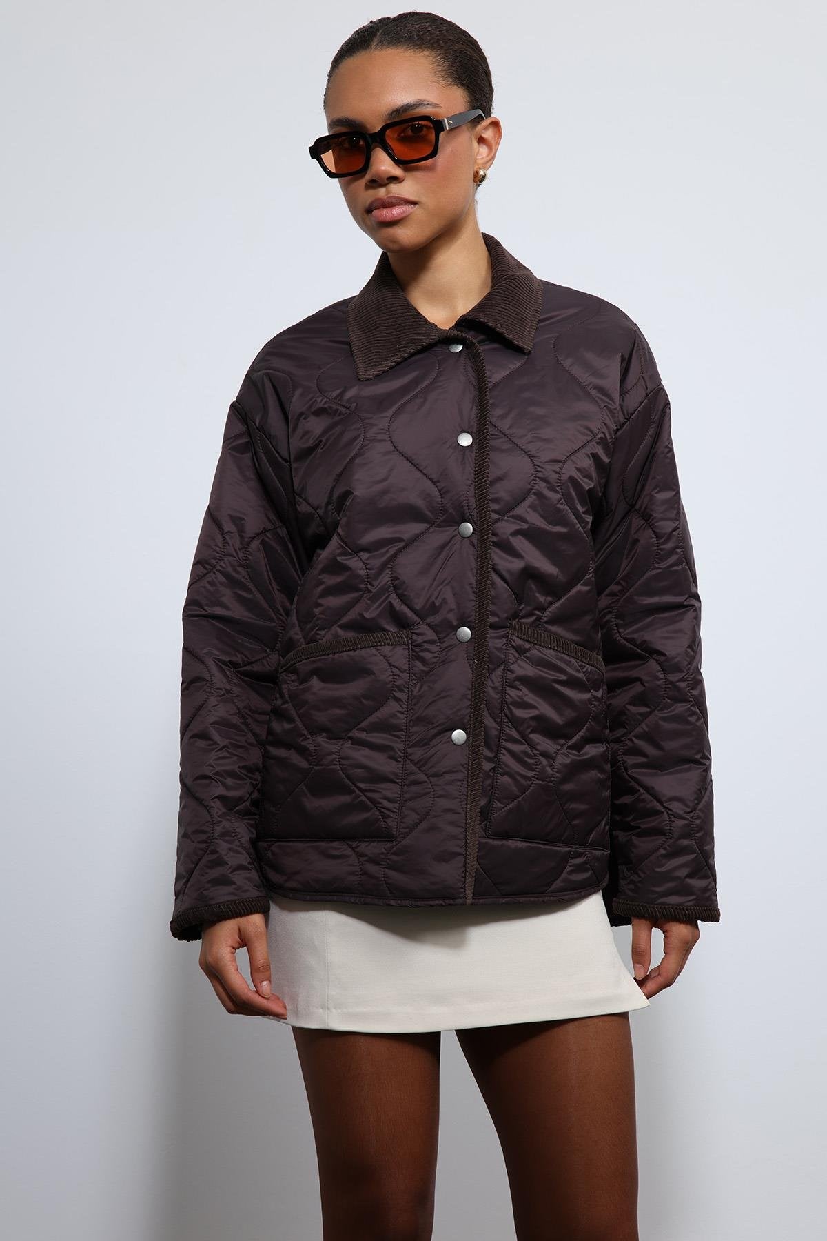 Antioch-Kahve Kontrast Yaka Desenli Mont-Mont-2-Milagron.com