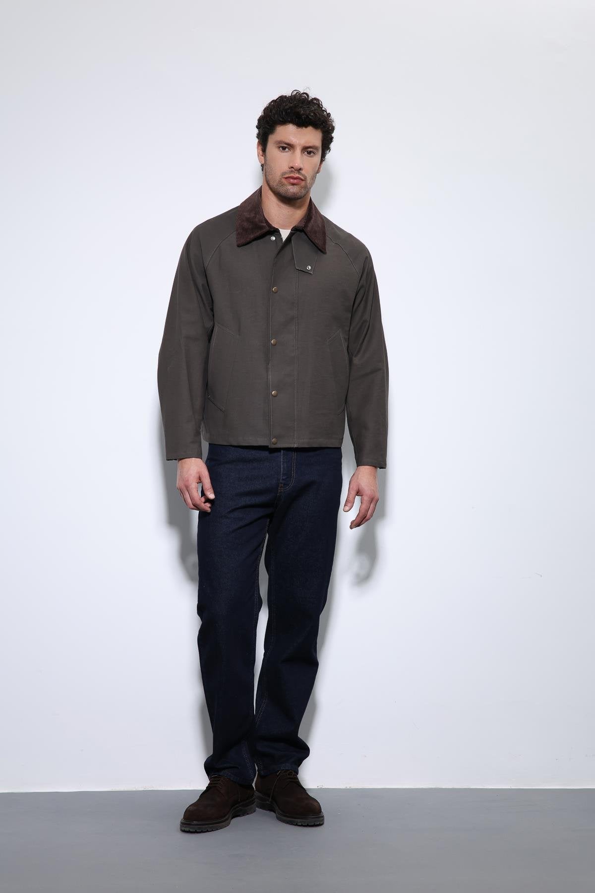 Antioch-Kahve Kontrast Yaka Erkek Ceket-Ceket-2-Milagron.com