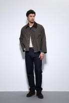 Antioch-Kahve Kontrast Yaka Erkek Ceket-Ceket-4-Milagron.com