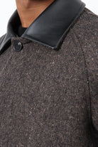 Antioch-Kahve Kontrast Yaka Erkek Kaban-Kaban-6-Milagron.com