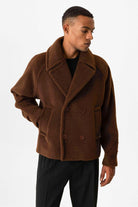 Antioch-Kahve Kruvaze Crop Fit Erkek Mont-Mont-1-Milagron.com