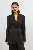 Antioch Kahve Kruvaze Kadın Blazer