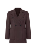 Antioch-Kahve Kruvaze Kadın Blazer Ceket-Blazer Ceket-6-Milagron.com