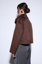 Antioch-Antioch Kahve Kruvaze Kadın Kısa Kaban-Kaban-6-Milagron.com