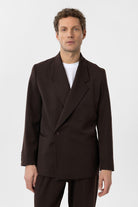 Antioch-Kahve Kruvaze Kapama Fleto Cepli Erkek Blazer Ceket-Blazer Ceket-1-Milagron.com