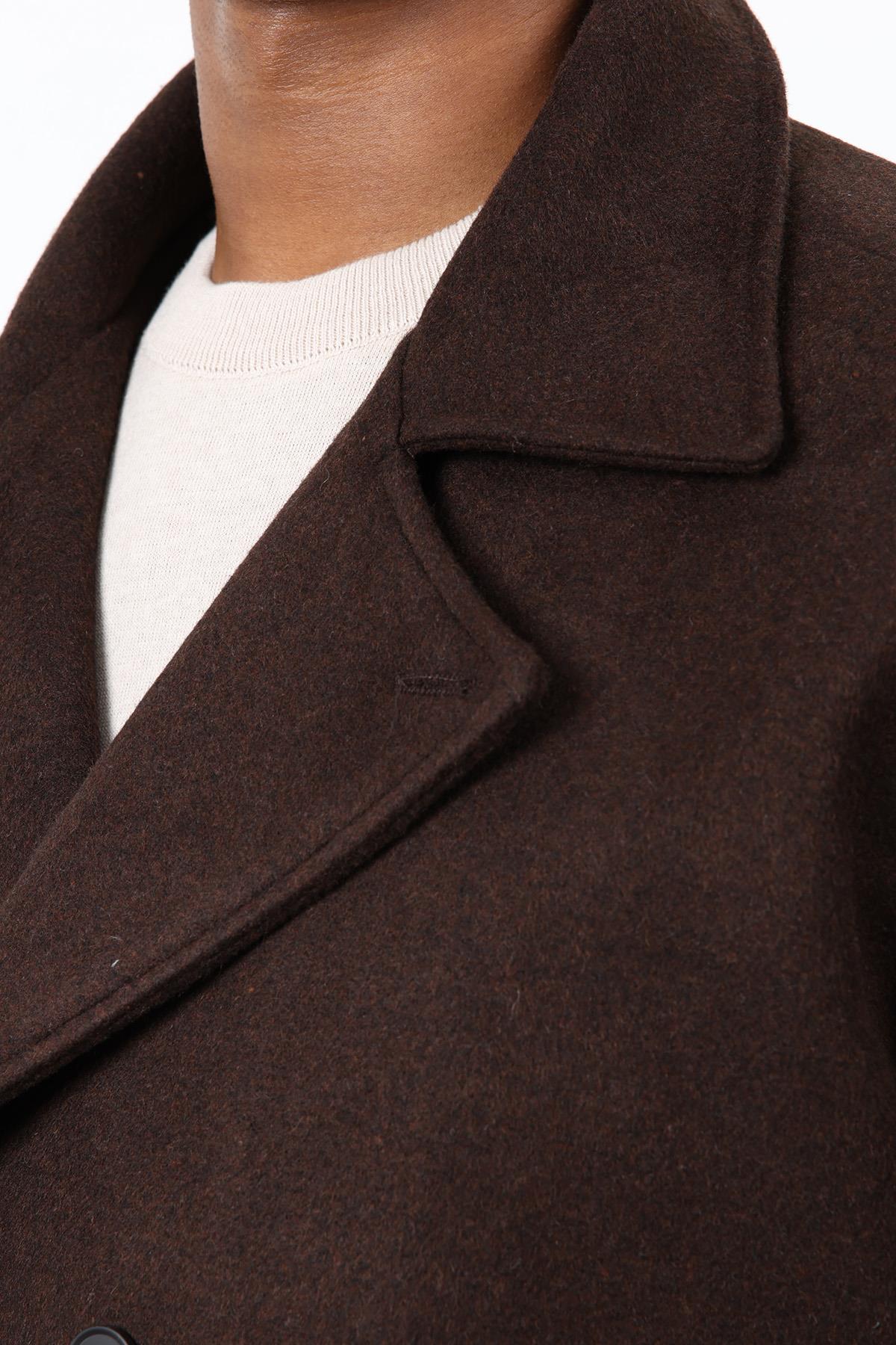 Antioch-Kahve Kruvaze Kapama Kısa Erkek Kaban-Kaban-5-Milagron.com