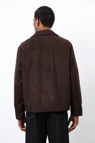 Antioch-Kahve Kruvaze Kapama Kısa Erkek Kaban-Kaban-6-Milagron.com