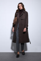 Antioch-Antioch Kahve Kruvaze Kemerli Kadın Trençkot-Trençkot-1-Milagron.com