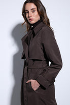 Antioch-Antioch Kahve Kruvaze Kemerli Kadın Trençkot-Trençkot-4-Milagron.com