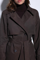 Antioch-Antioch Kahve Kruvaze Kemerli Kadın Trençkot-Trençkot-6-Milagron.com