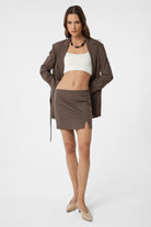 Antioch-Kahve Kuşaklı Kadın Blazer-Blazer Ceket-3-Milagron.com