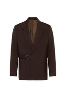 Antioch-Kahve Kuşaklı Relax Fit Erkek Blazer Ceket-Blazer Ceket-6-Milagron.com