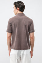 Antioch Kahve Lyocell Karışımlı Polo Yaka Erkek T-Shirt