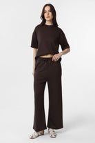 Antioch-Kahve Modal Kadın Eşofman Takım-Alt - Üst Takım-2-Milagron.com