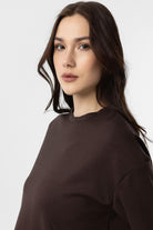 Antioch-Kahve Modal Kadın Eşofman Takım-Alt - Üst Takım-4-Milagron.com